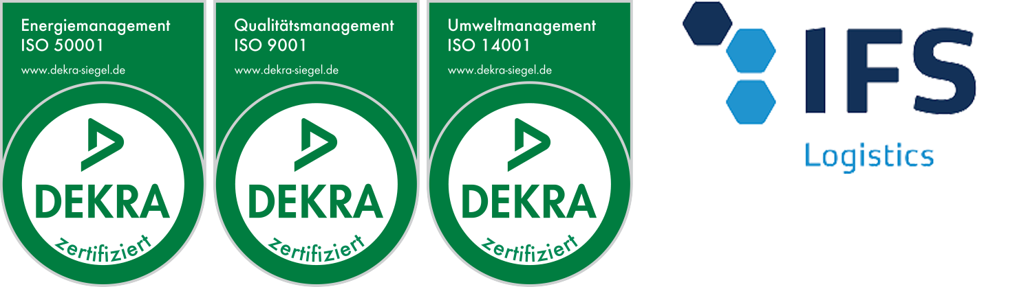 Dekra-Zertifikate für Energiemanagement, Qualitätsmanagement und Umweltmanagement